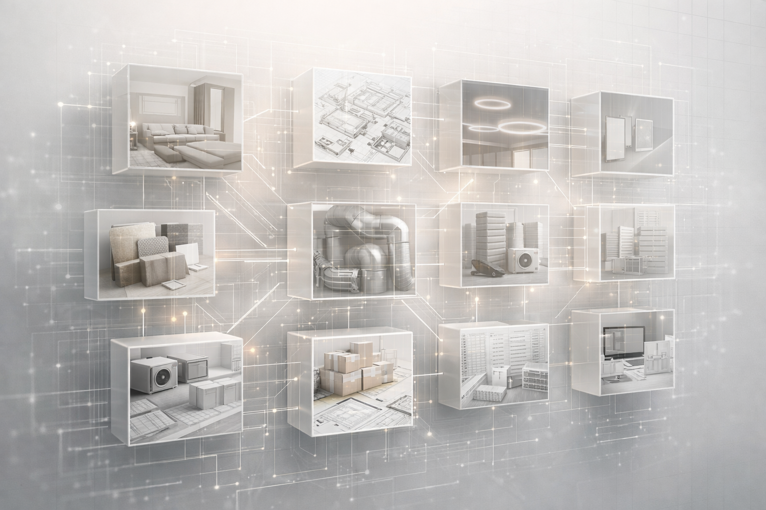 Система проектирования интерьера из взаимосвязанных блоков — структура подхода БЮРО 77/12 Дарьи Степановой