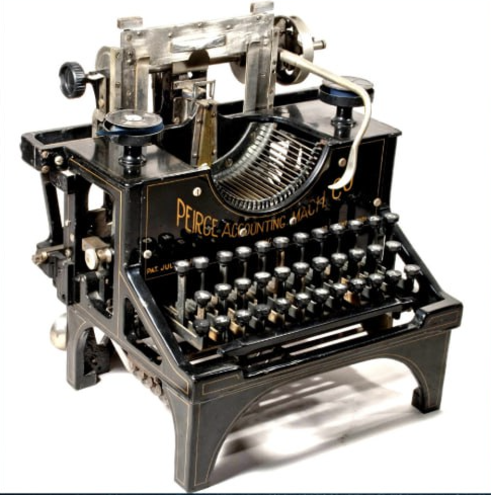 Accounting typewriter
