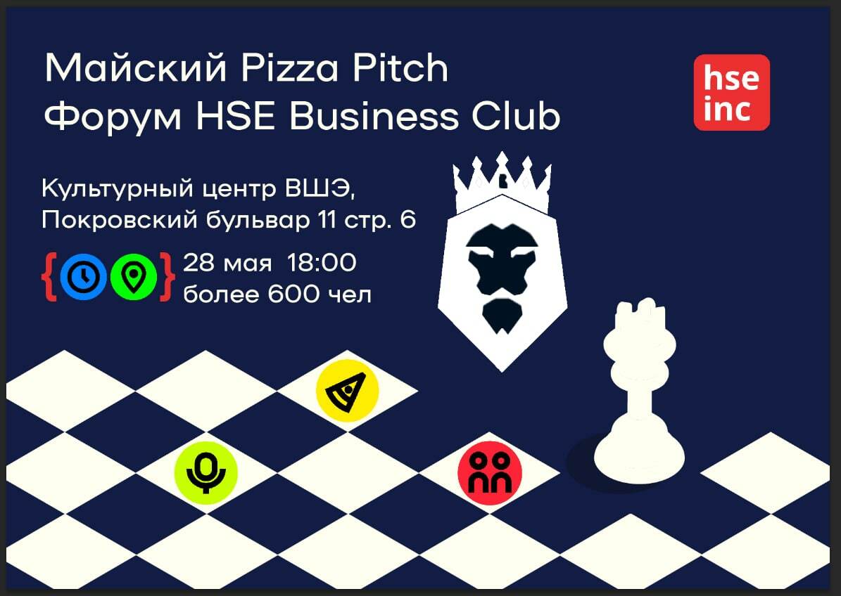 28 мая Pizza Pitch на Форуме HSE Business Club