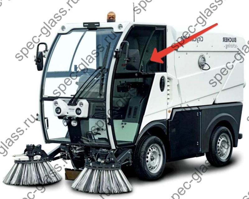 стекло дверное левое bucher citycat 1000
