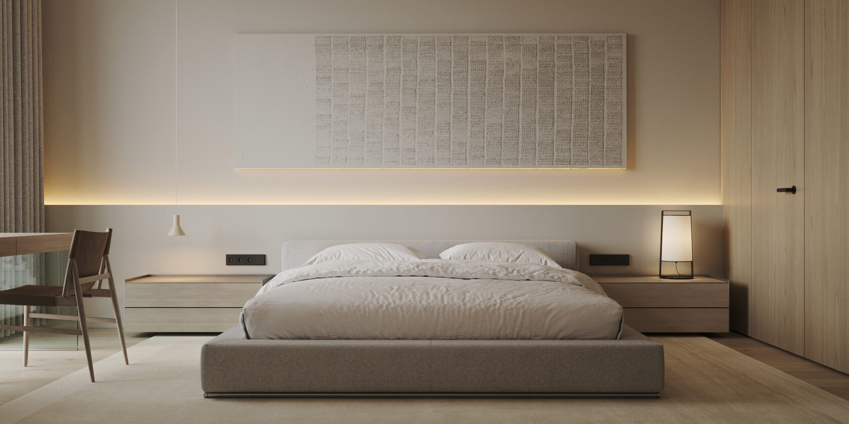 Диванная группа. Молочные оттенки. Натуральные материалы. Японский минимализм.