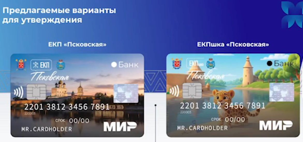 макет Единой карты псковича взрослая и детская версия