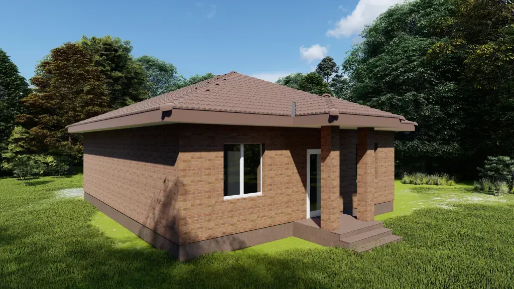 Индивидуальный одноэтажный дом 91 м²: изображение 4