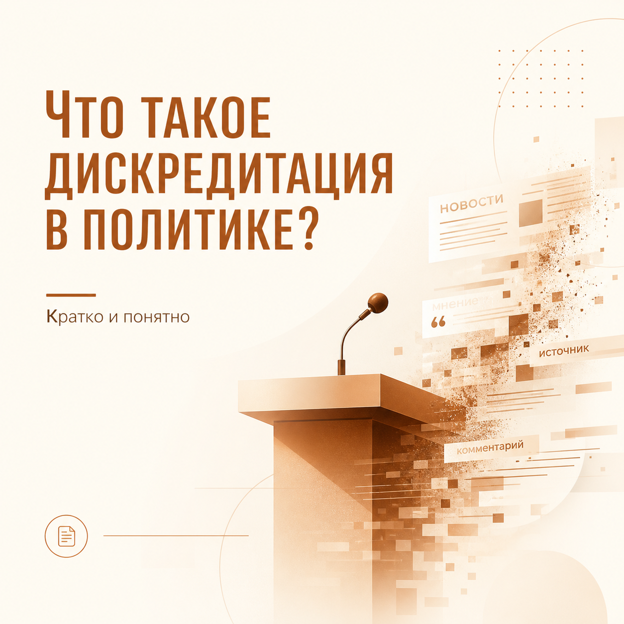 Что такое дискредитация в политике