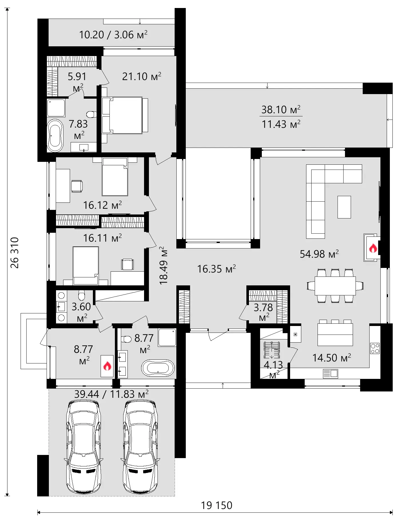 Планировка: 1 этаж
