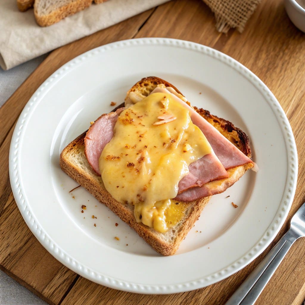 Тосты с сыром и колбасой в микроволновке