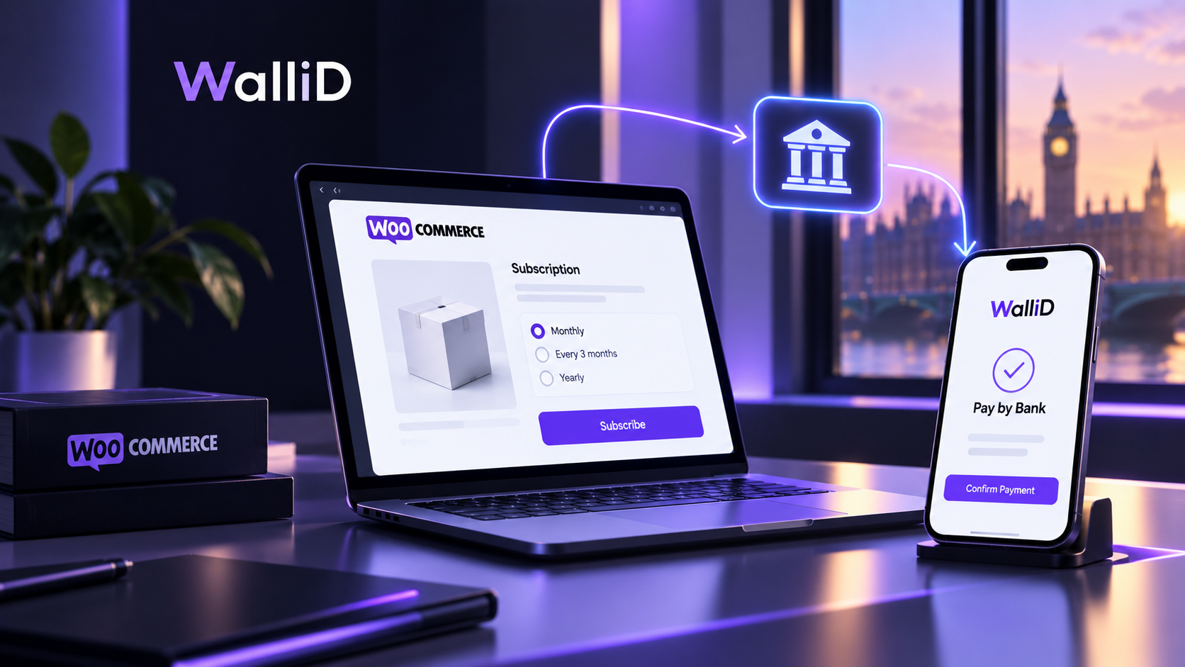 WooCommerce subscription setup with WalliD Pay by Bank payment flow
