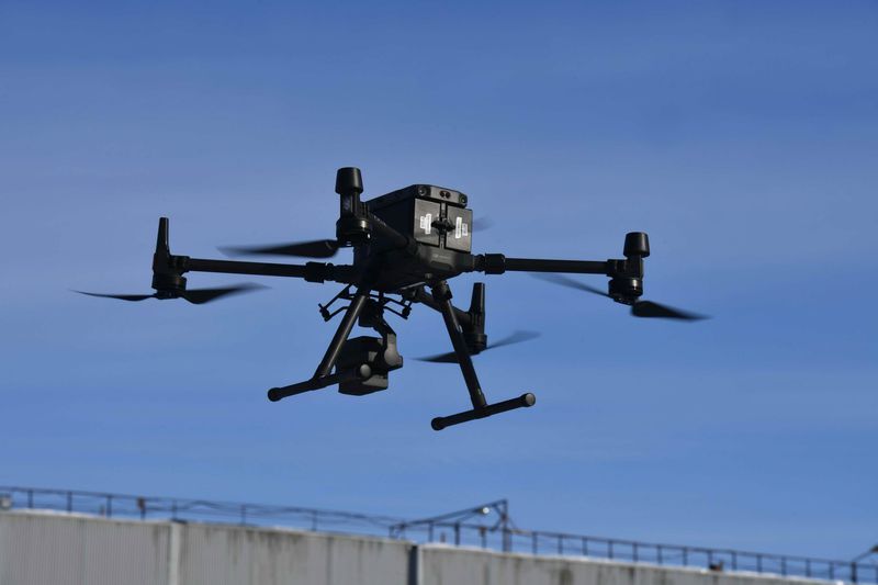 Testing of unmanned aerial vehicle with laser scanning function at the Komsomolsky mine. 