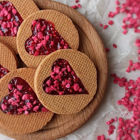 Линцерское печенье с малиной ученицы Натальи Любецкой