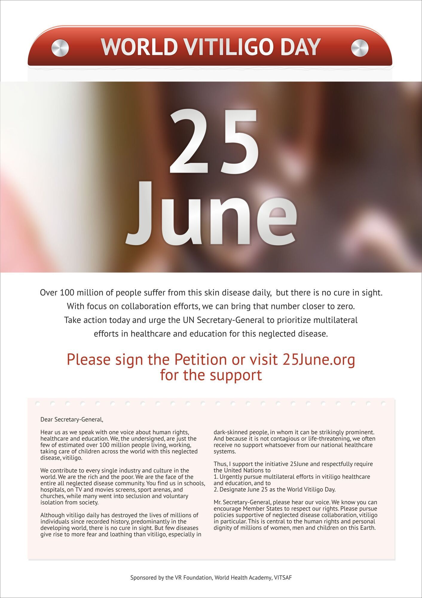 World Vitiligo Day USA poster