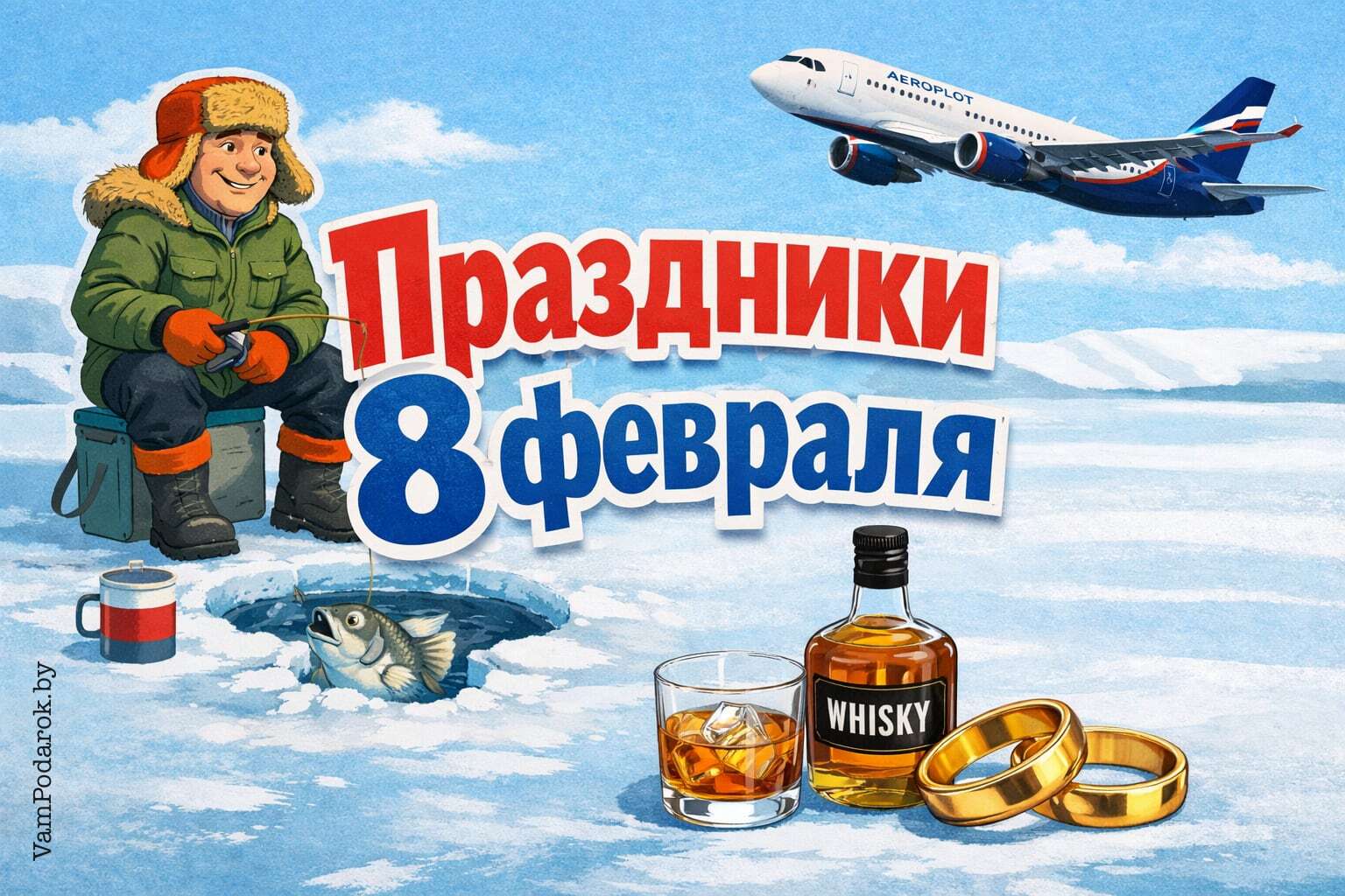 Праздники 8 февраля 2026 года – открытки и картинки