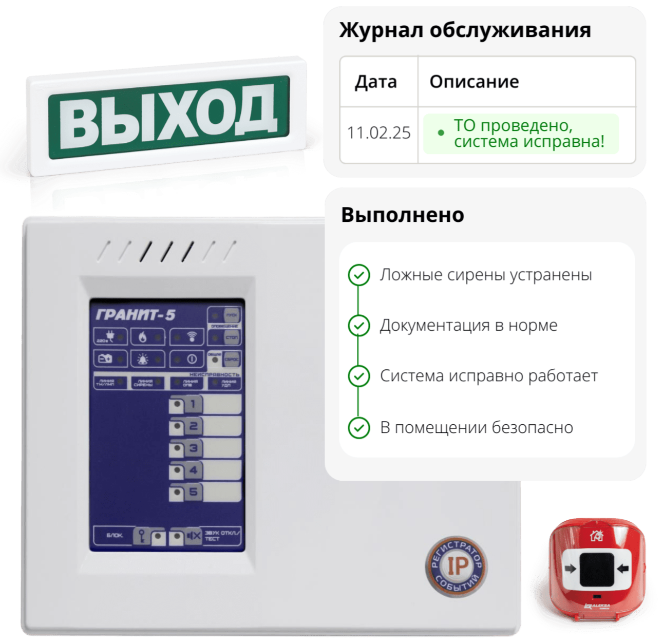 обслуживание пожарной сигнализации Гранит