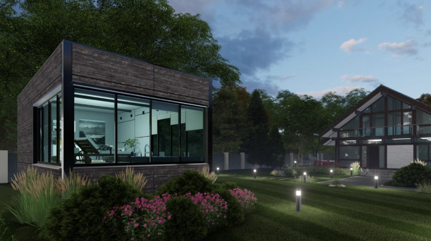 Готовый спа-модуль одноэтажный с бассейном