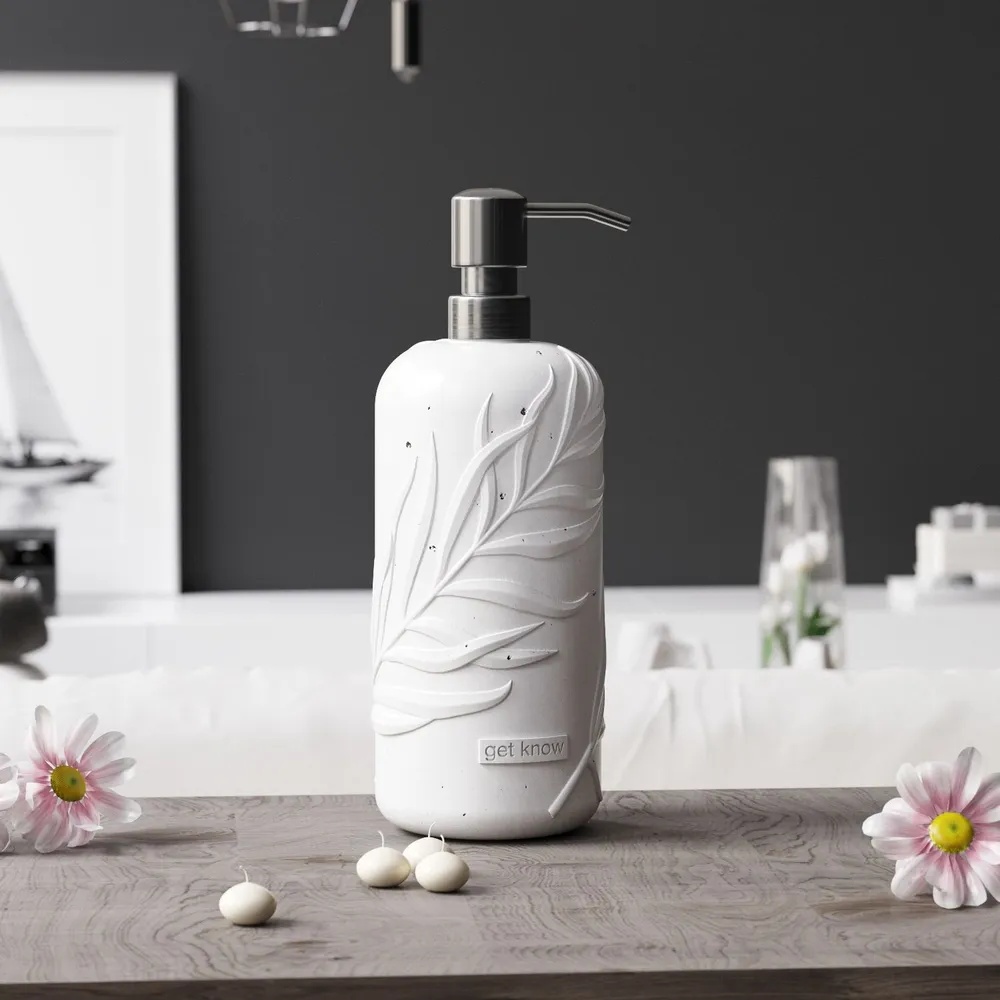 дозатор для жидкого мыла из бетона для ванной и кухни 