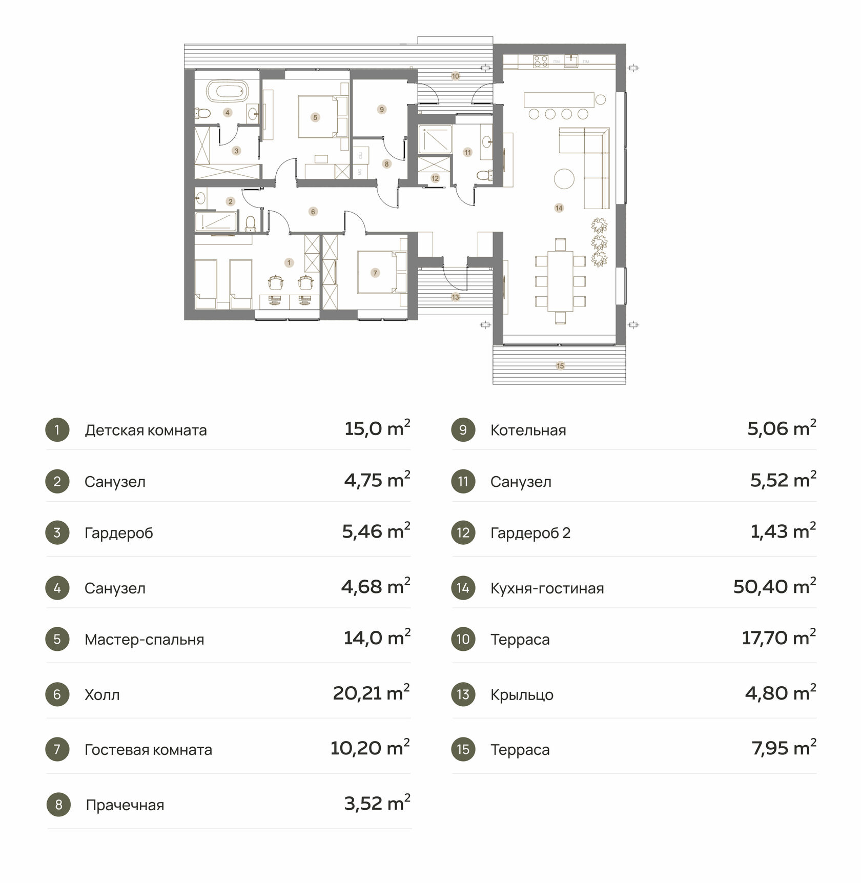 Проект Breeze 140 m². Шик без излишеств, благородство и абсолютный комфорт — ключевые идеи, которые удалось реализовать архитекторам в проекте современного частного дома Breeze.