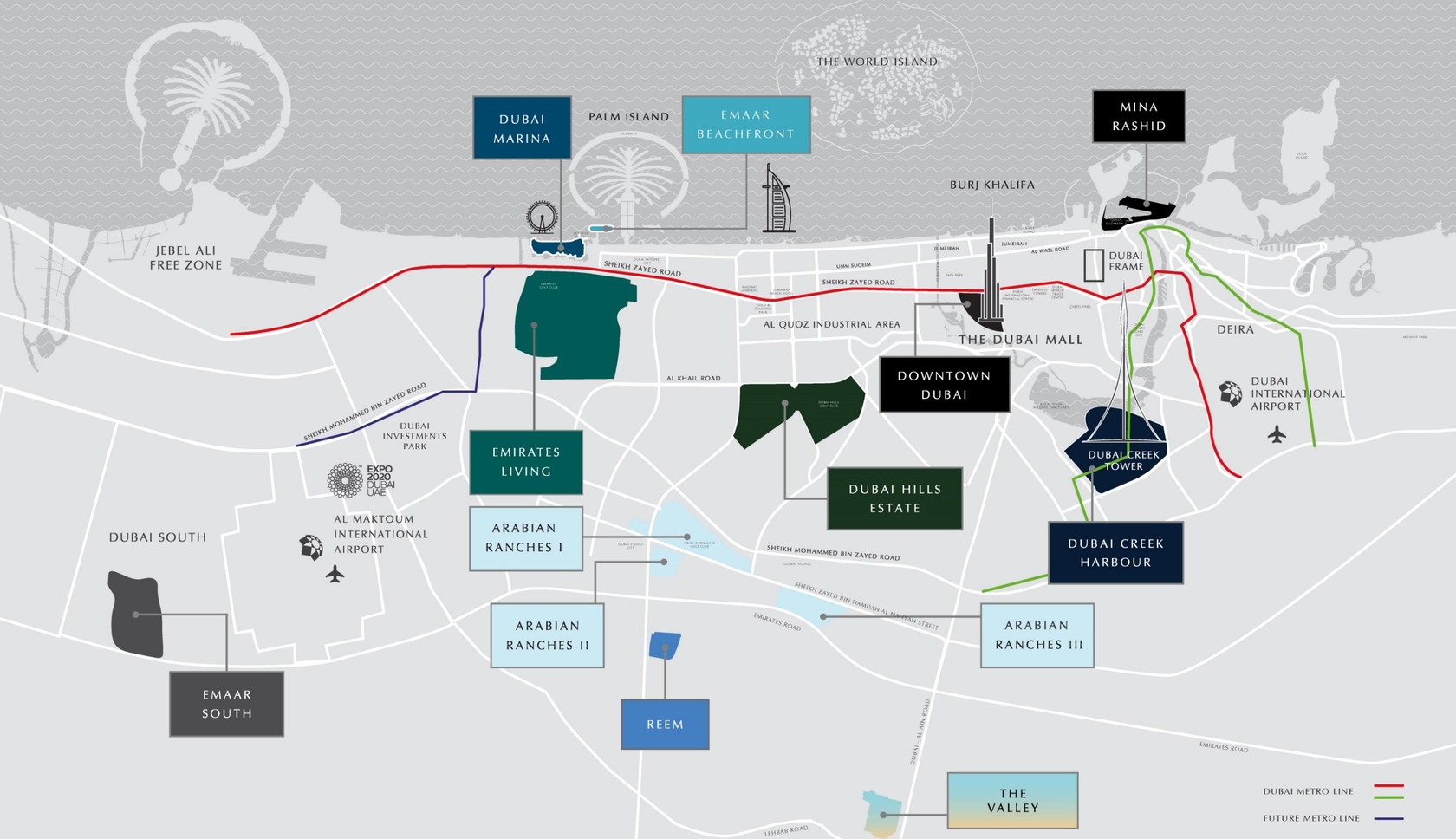 Район Dubai South на карте. Аль-Мактум аэропорт Дубай на карте. Emaar South Dubai. Схема аэропорта Аль-Мактум.