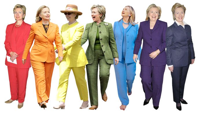 Хилъри Клинтон с някои от най-известните си костюми с панталон