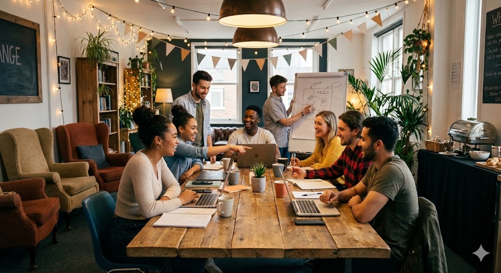 Молодежный нетворкинг и мозговой штурм в коворкинге 