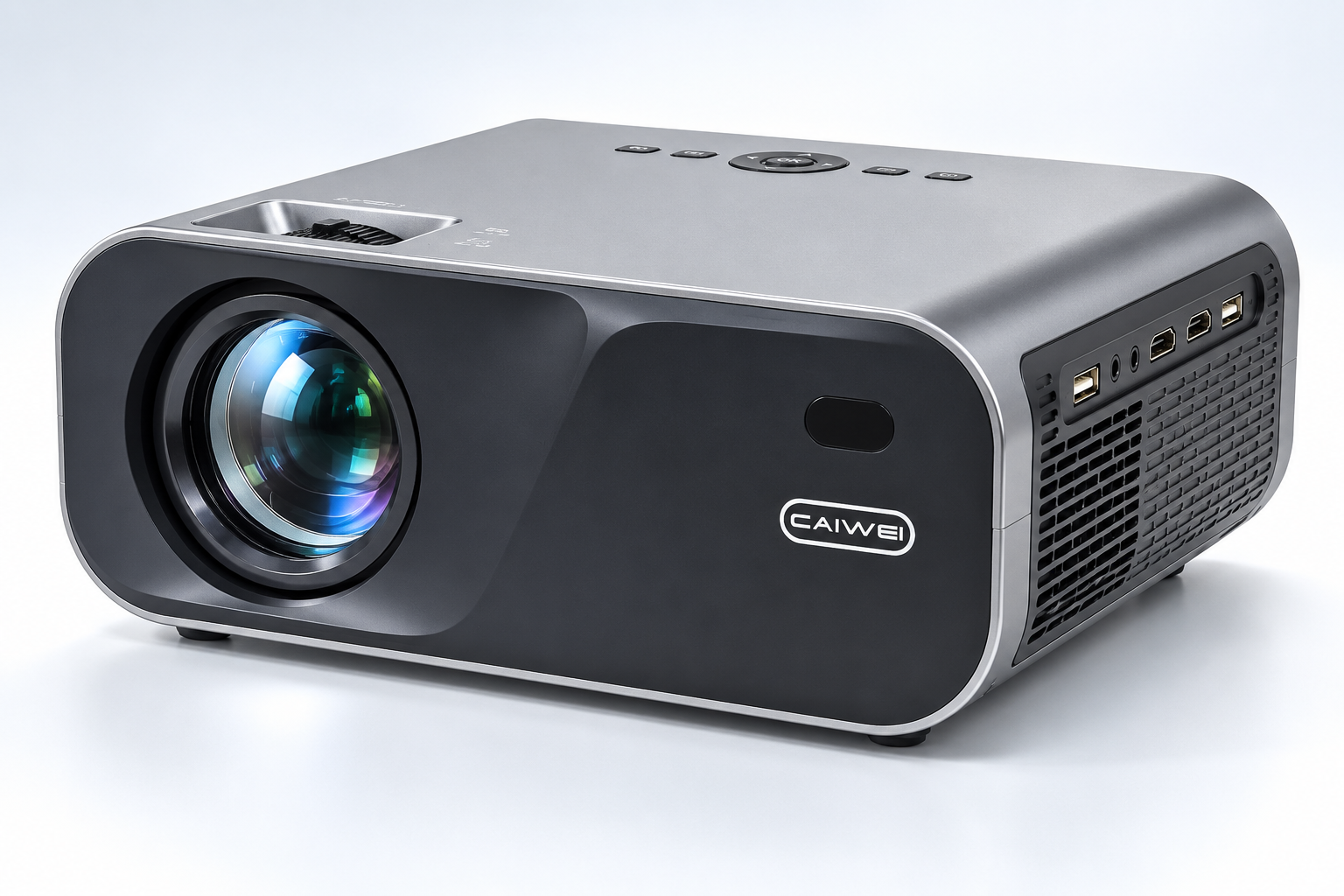 Проектор CAIWEI LED-330A 1920×1080 — крупный ракурс три четверти