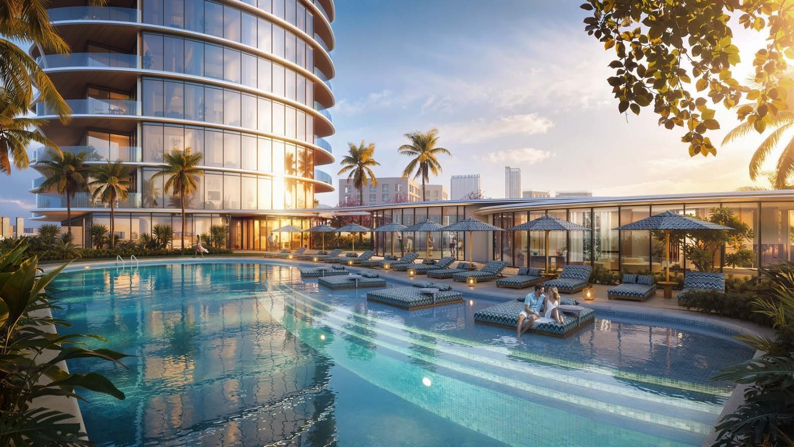 Swimming pool on the amenity deck