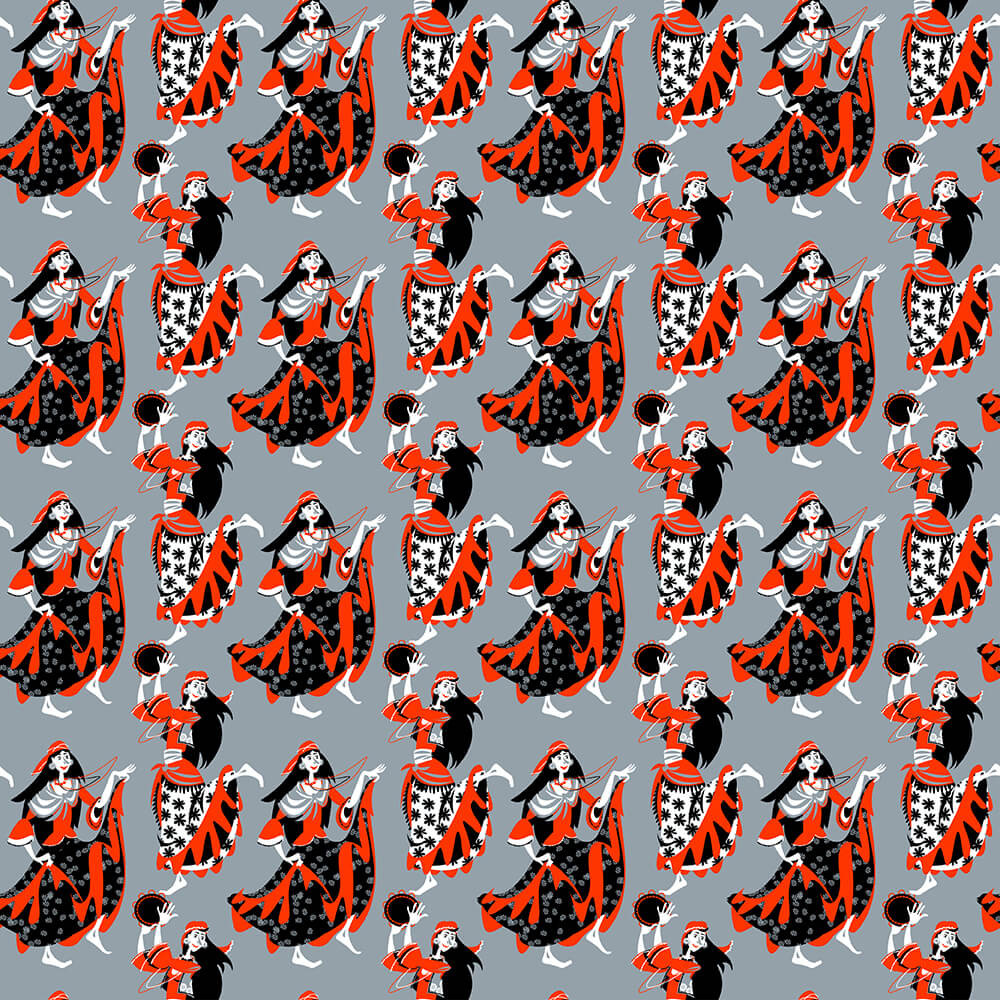 Танцующие цыганки. Паттерн