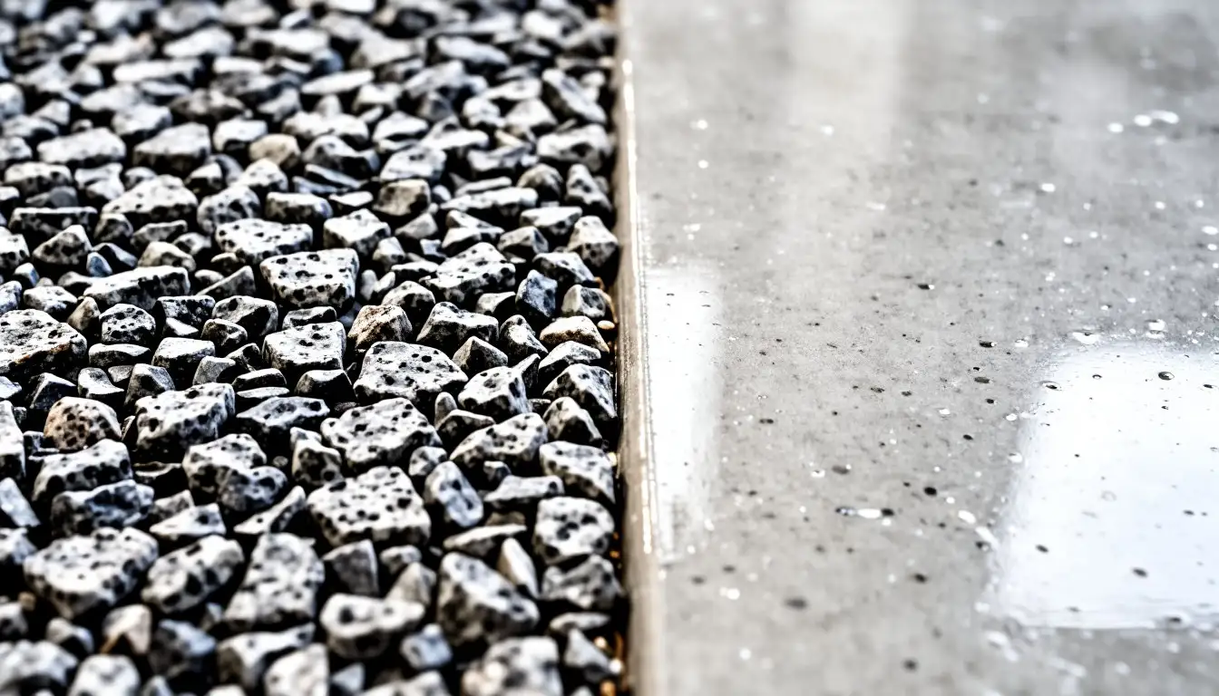 comparison showing texture difference between resin block paving surface