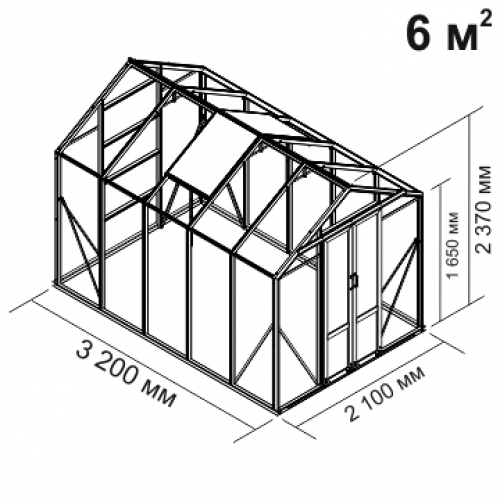 Чертеж парника из профильной трубы