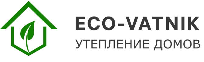 Утепление домов, eco-vatnik, эковатник, эко-ватник, логотип