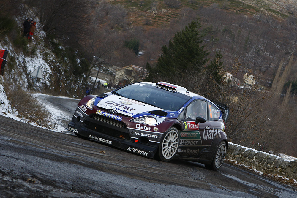 Евгений Новиков и Илка Майнор, Ford Fiesta RS WRC (RU55 ALM), ралли Монте-Карло 2013