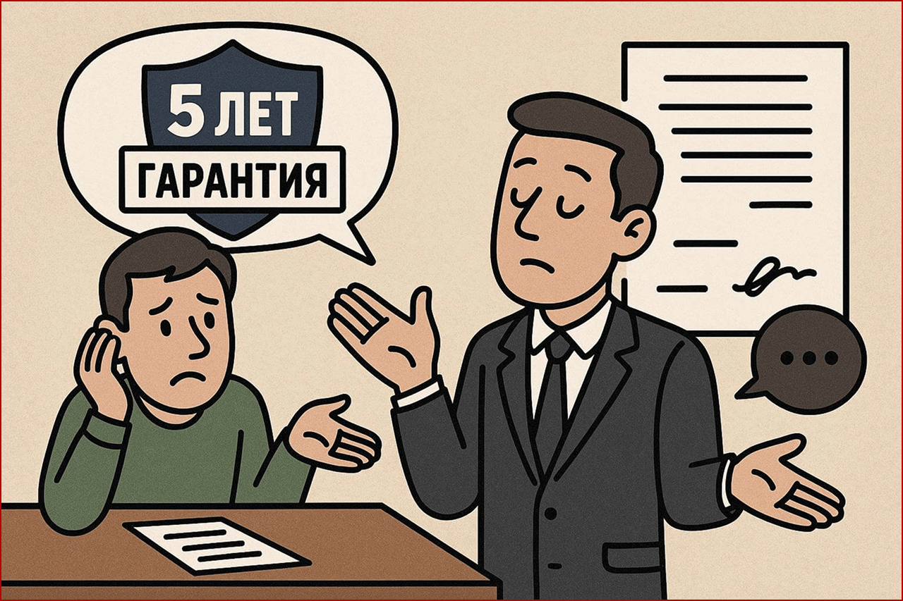 Обман с гарантией на кухню — в рекламе 5 лет, а в договоре ни слова