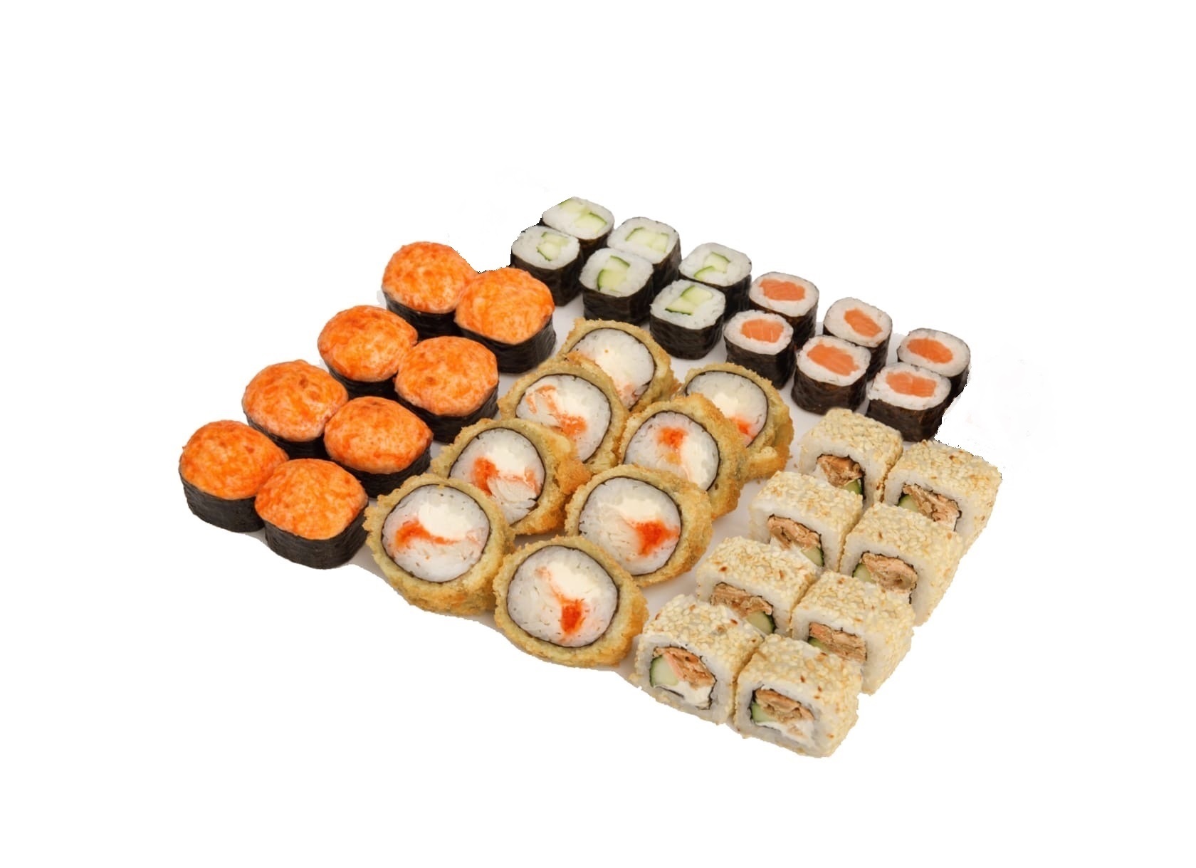 Запеченный набор суши фото 32