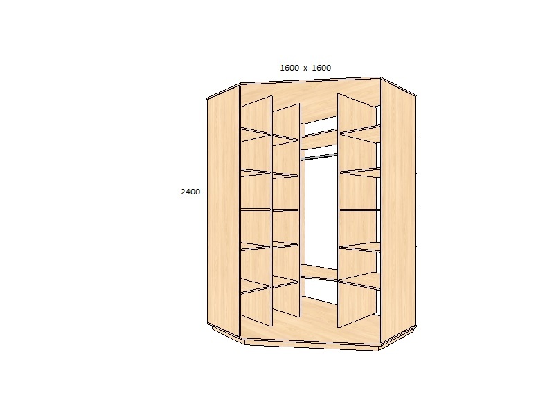 Угловой шкаф 1500х1500