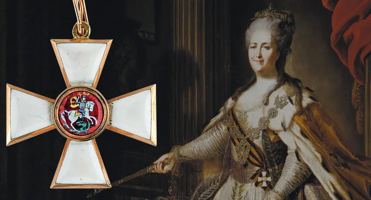 Портрет Екатерины II с лентой ордена Святого Георгия, учрежденного ею в 1769 году.