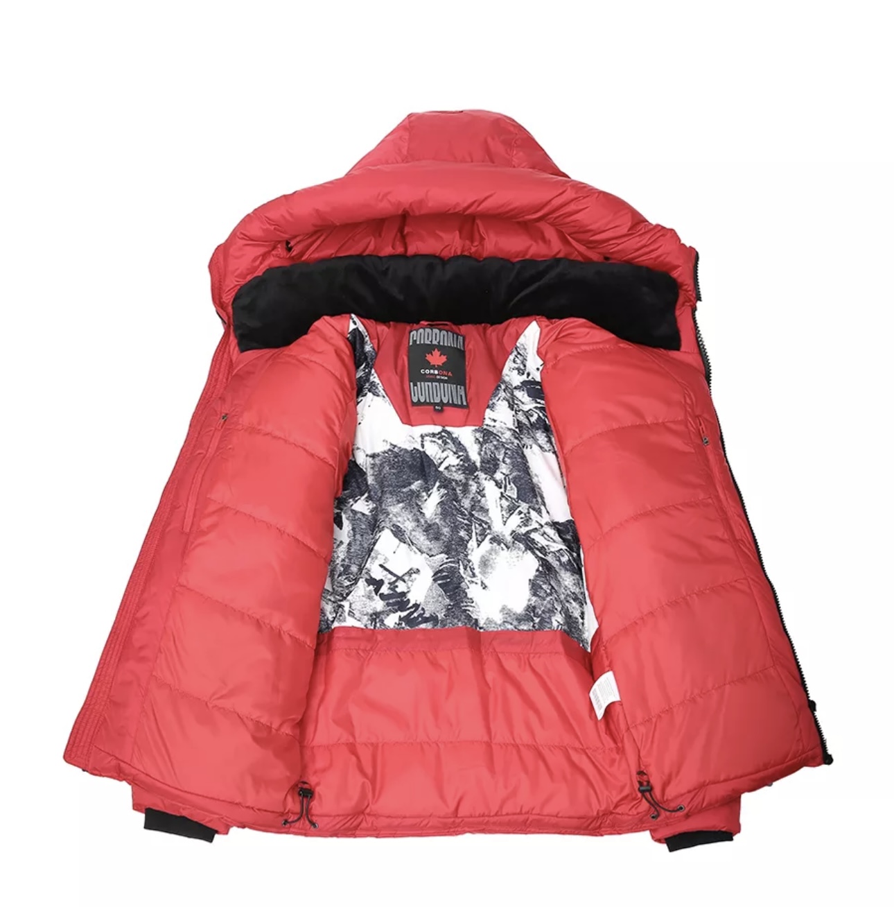 Куртка карбона красная зима