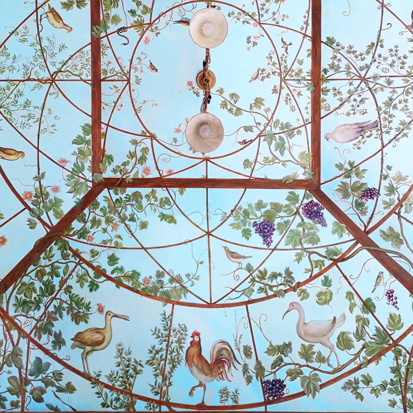 Роспись потолков стоимость, Роспись потолков цены, Цены на роспись потолка