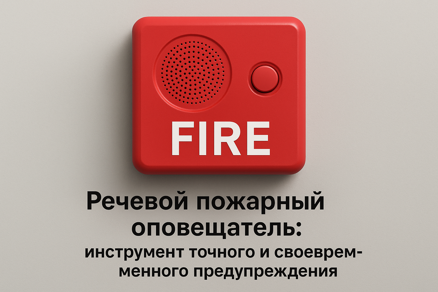 Речевой пожарный оповещатель
