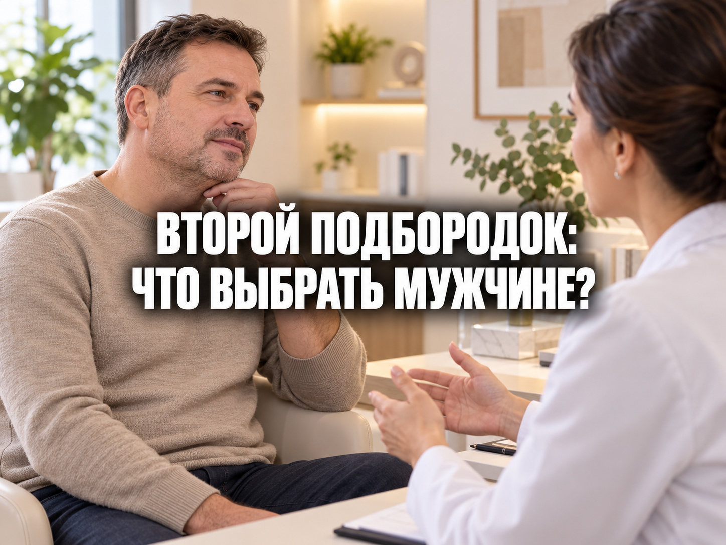 Иллюстрация к статье: Какие способы коррекции второго подбородка выбирают мужчины в Екатеринбурге?