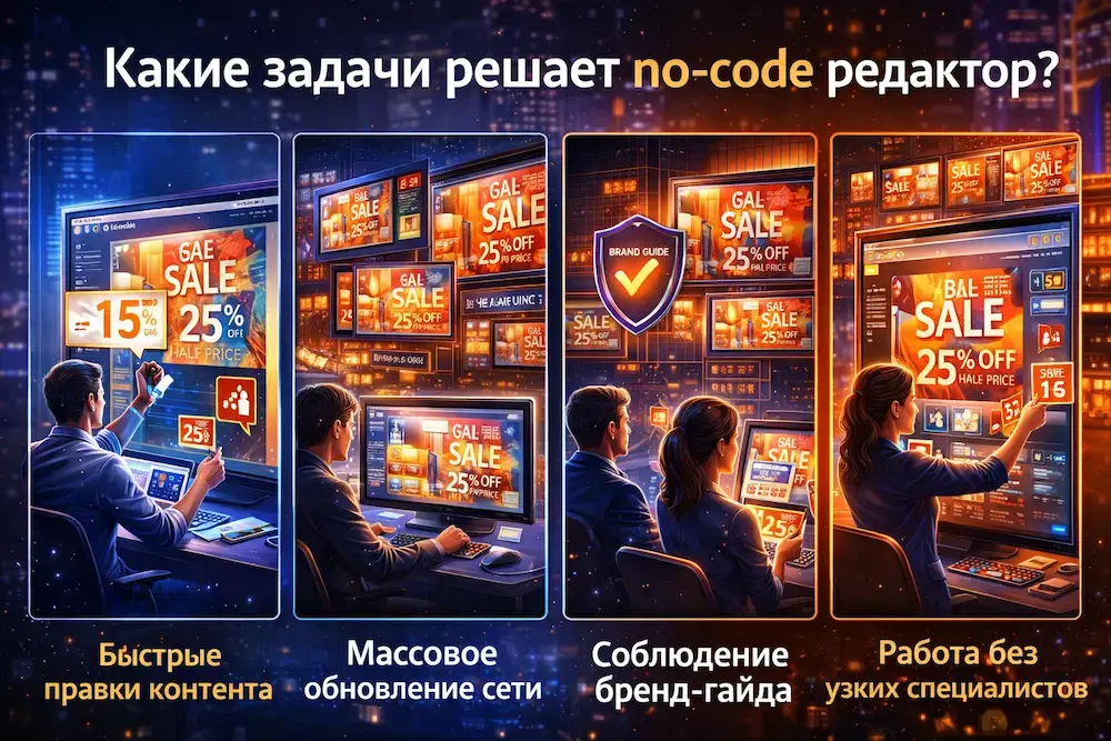 Использование no-code редактора