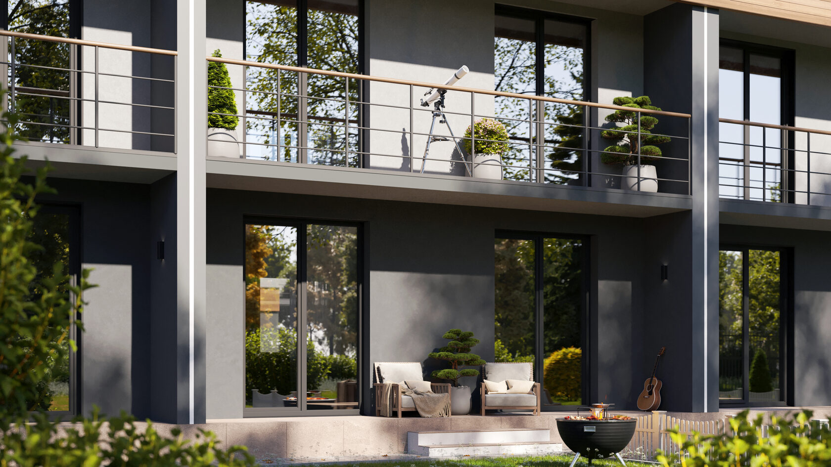 3д визуализация таунхауса, таунхаус