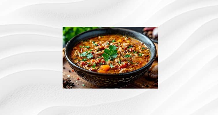Приготовление супа харчо с рисом и томатной пастой: шаг 8