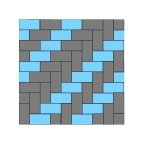 схема укладка брусчатки елочка разная