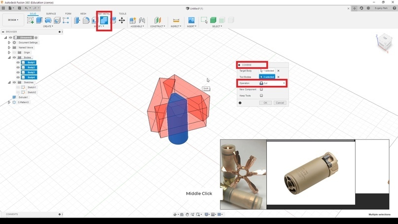 Как во fusion 360 тело перенести в другой проект