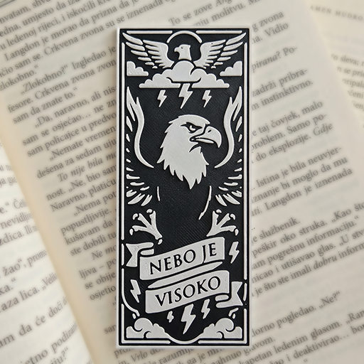 Bookmarker Orao Nebo je visoko – obeleživač za knjige iz kolekcije Legende Crne Gore
