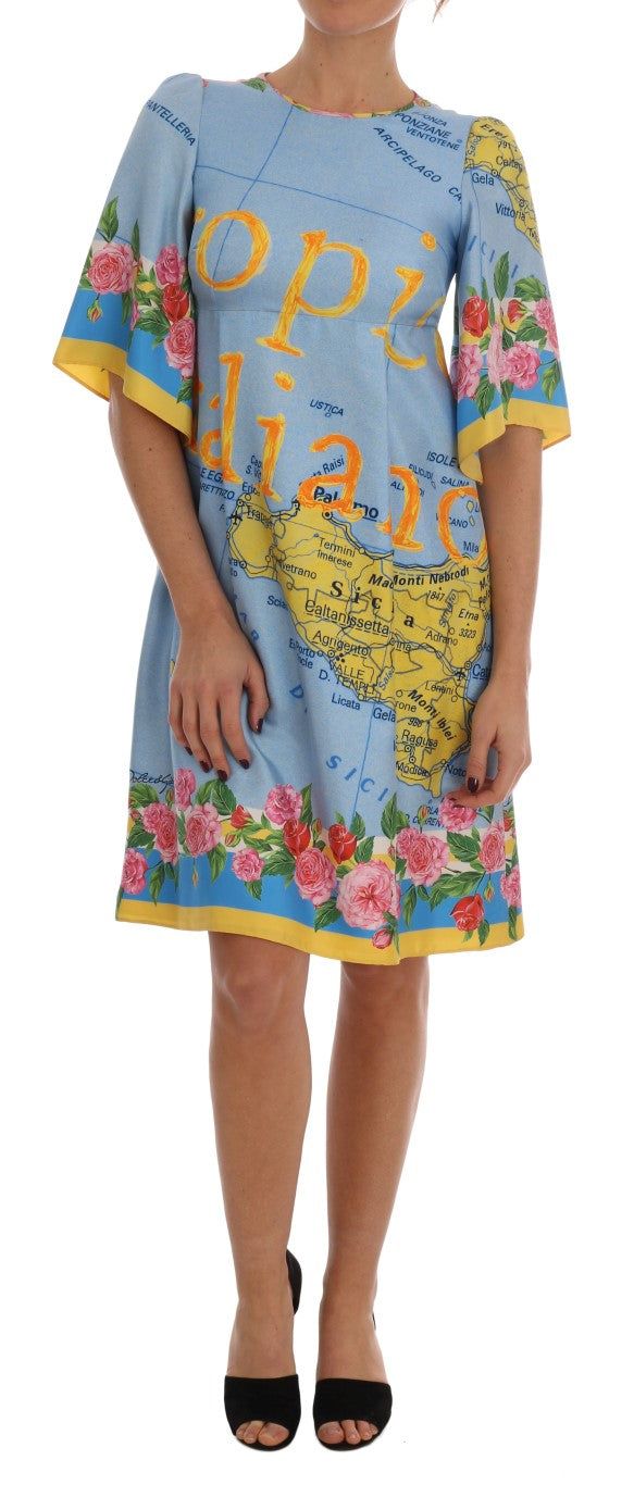 платье Gucci  с изображением карты Сицилии
