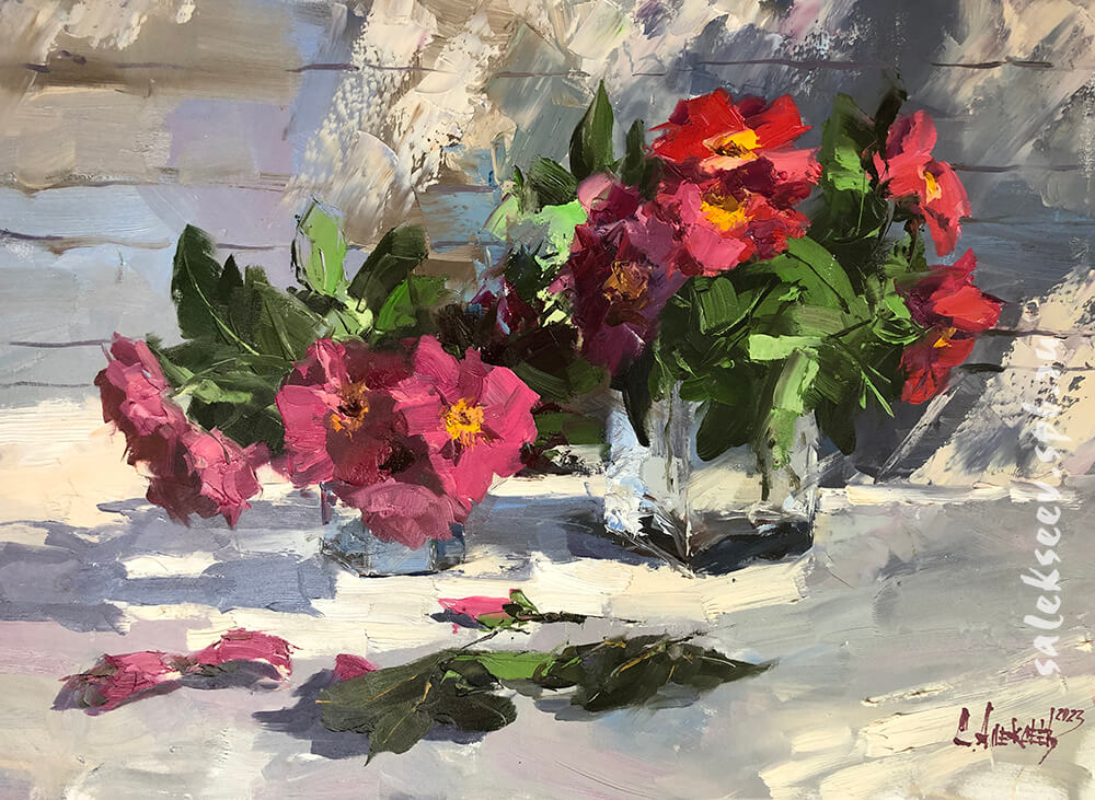 Roses. 2023. Oil on canvas. 40х50 cm