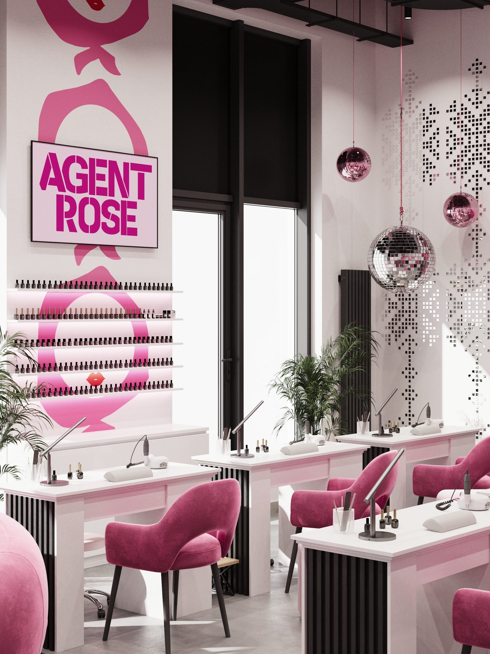 Фото дизайна салона красоты Agent Rose 108м2