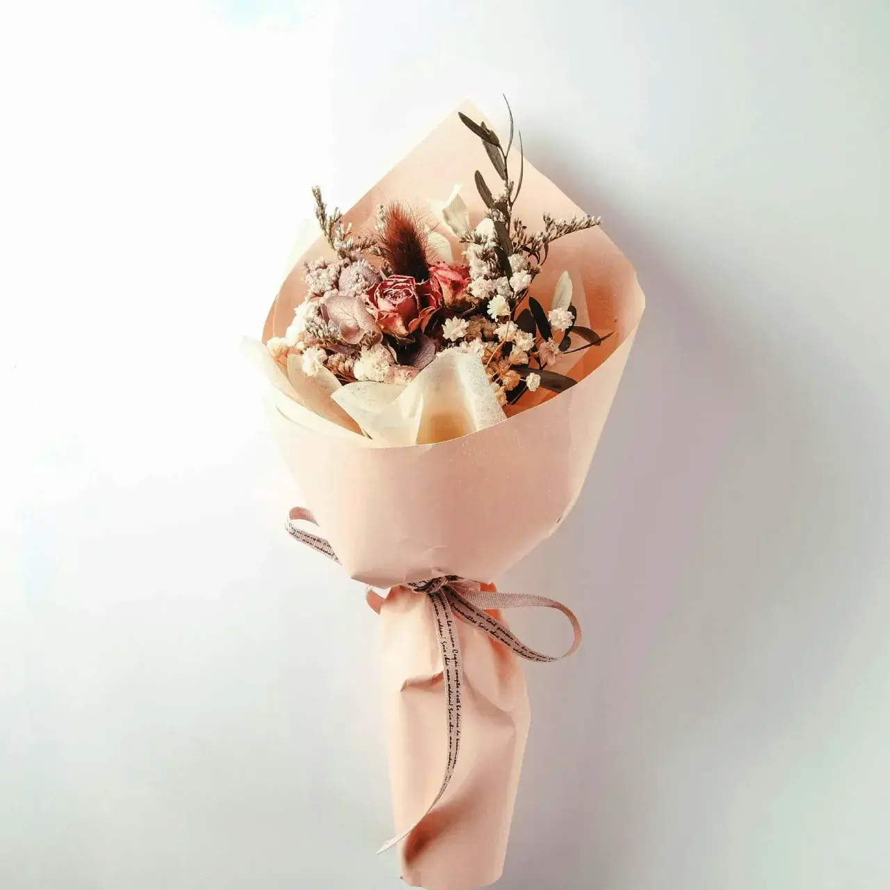 Букет из сухоцветов с эвкалиптом и розами - Herbarium/Studio