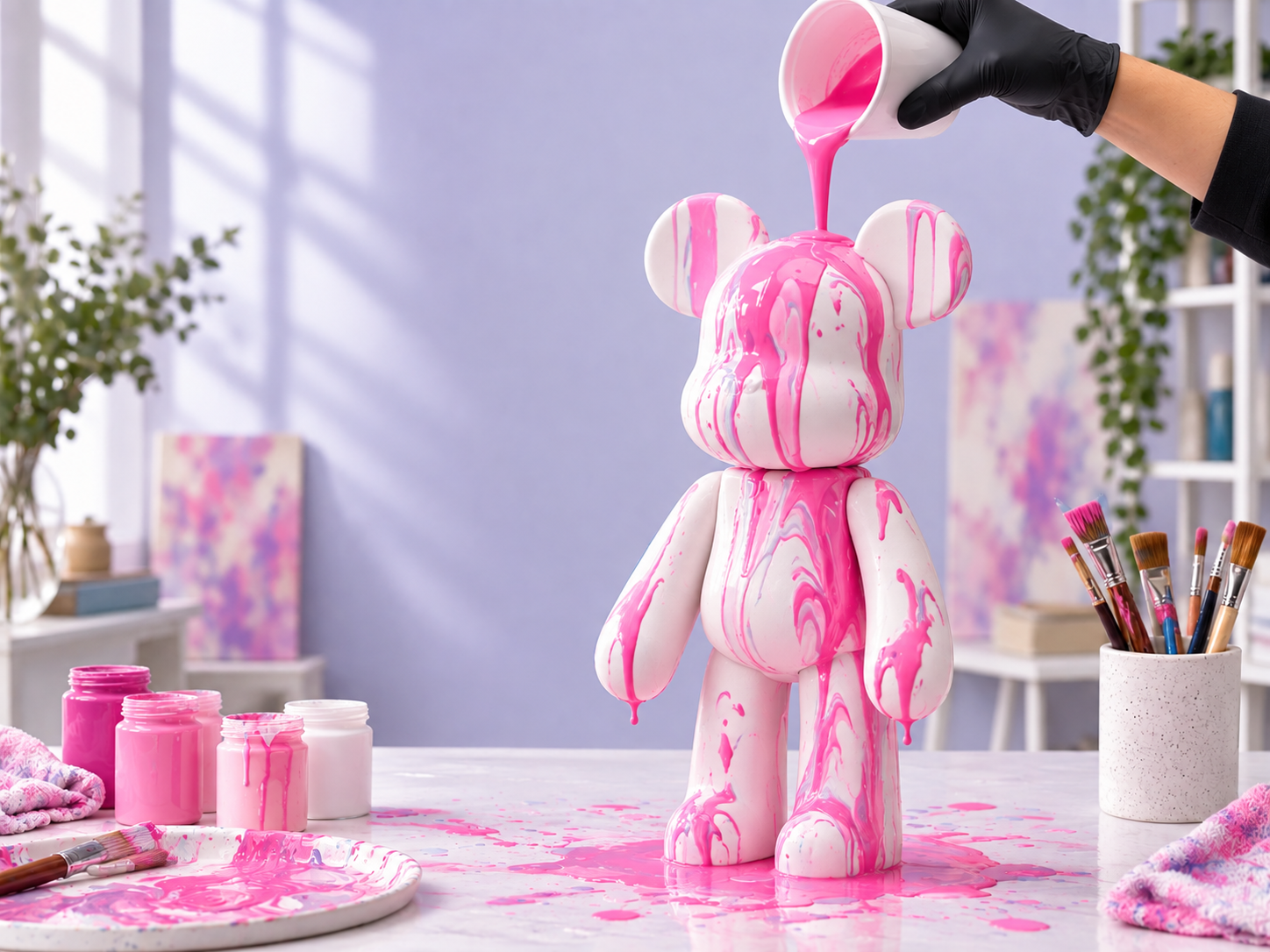 Fluid Art Bearbrick