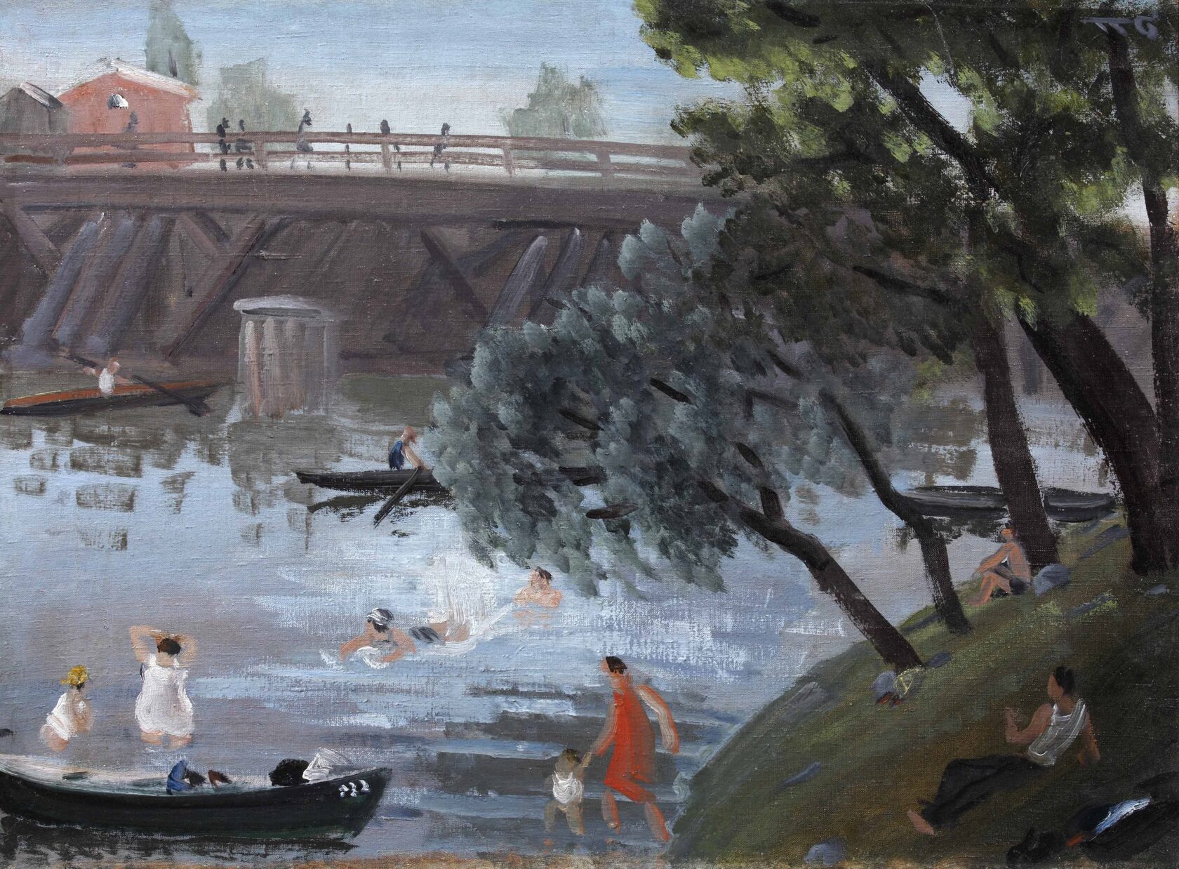 В парке культуры и отдыха (У Елагина острова). 1932