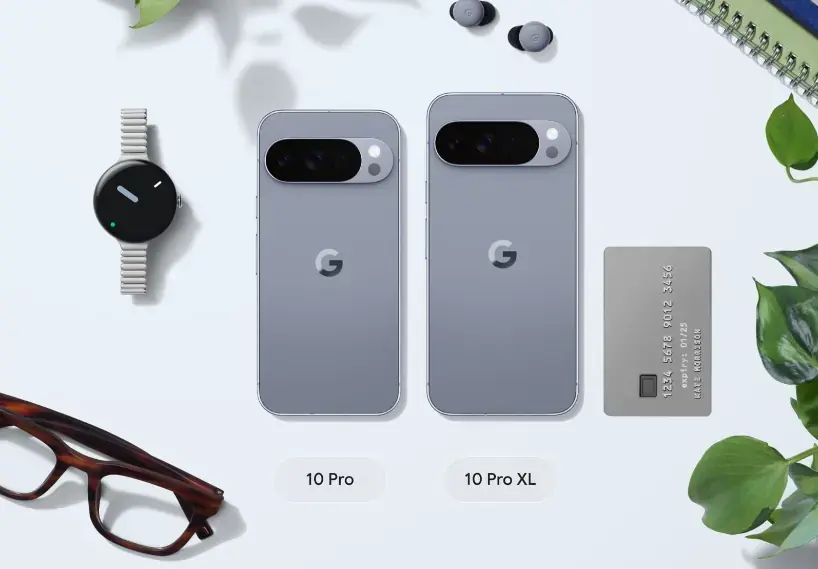 Сравнение размеров Pixel 10, Pro и Pro XL